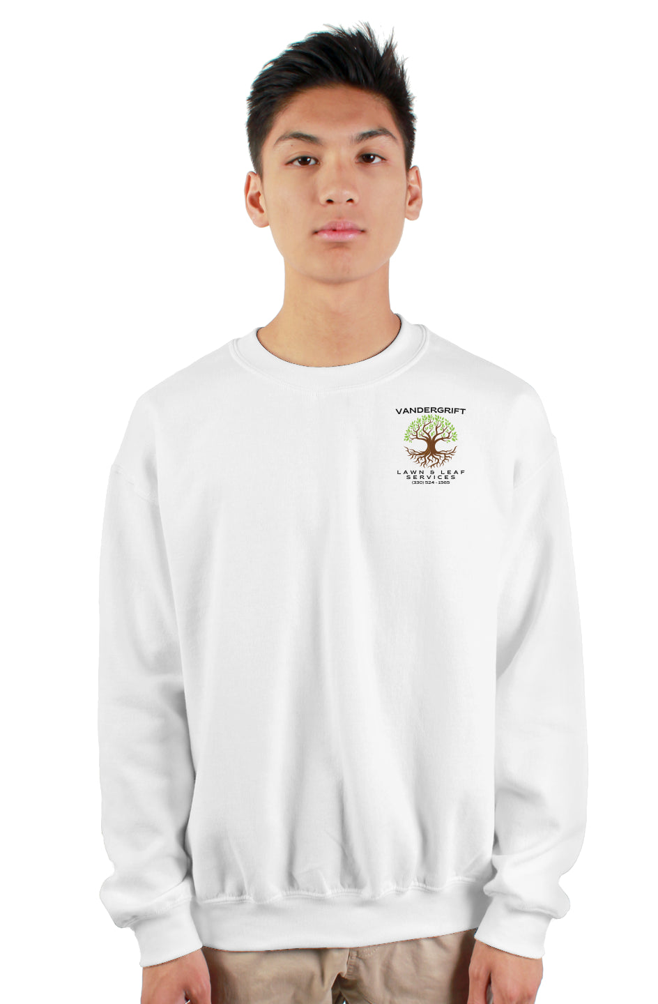 gildan heavy crewneck sweatshirt white