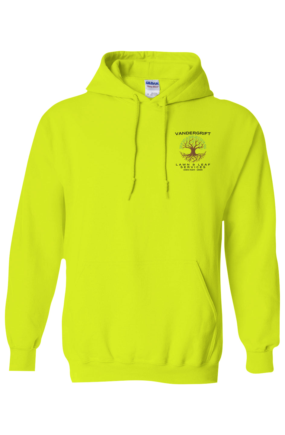 High Visibility Hooded Sweatshirt yellow