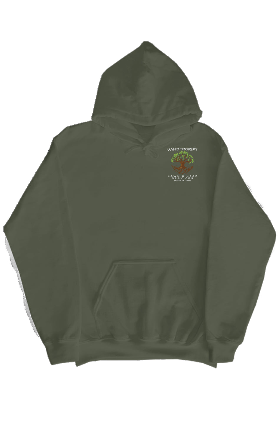 gildan pullover hoody military green