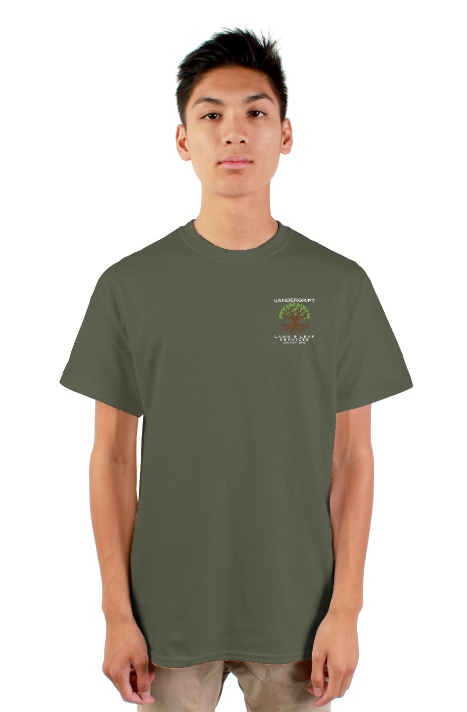 gildan mens tshirt military green
