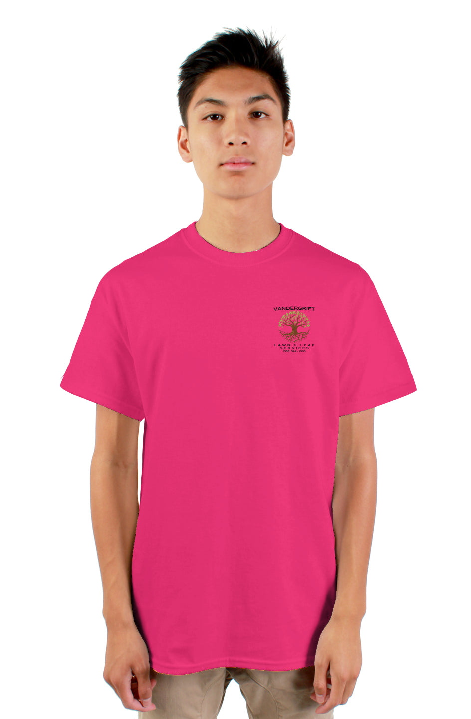 gildan mens tshirt pink