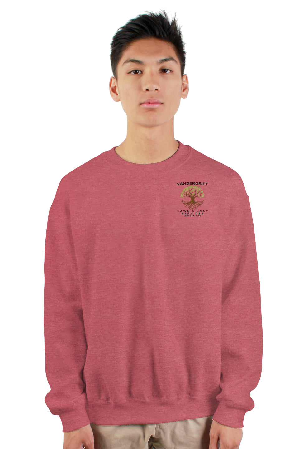 gildan heavy crewneck sweatshirt heather red