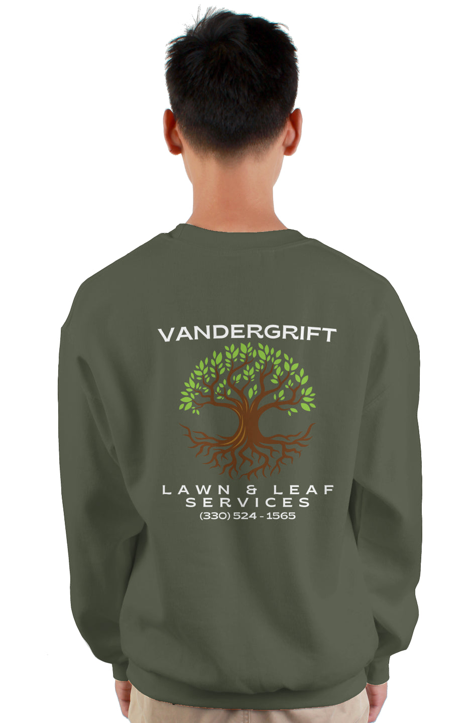 gildan heavy crewneck sweatshirt military green