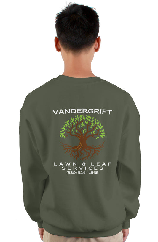 gildan heavy crewneck sweatshirt military green