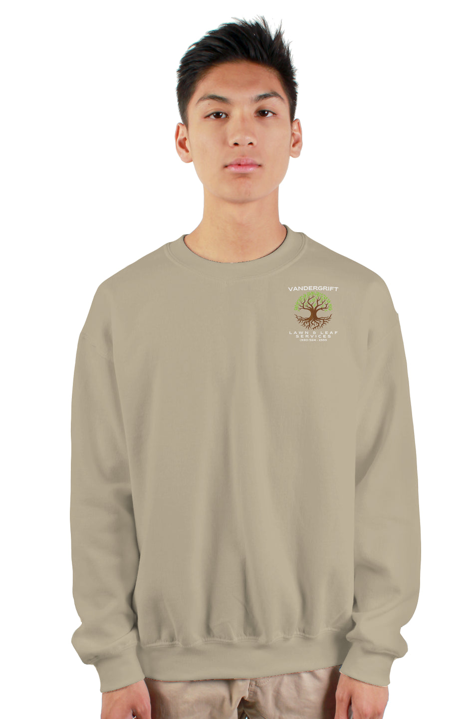 gildan heavy crewneck sweatshirt sand
